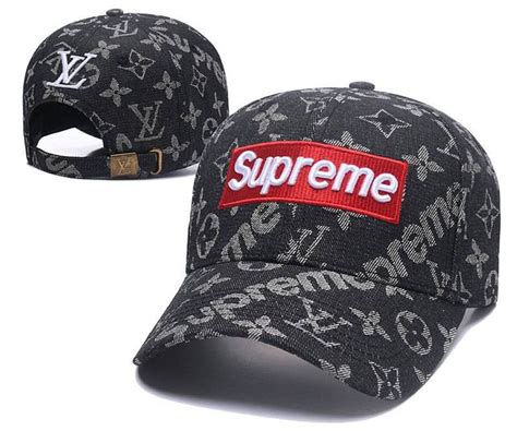 lv supreme hat black|louis vuitton x supreme font.